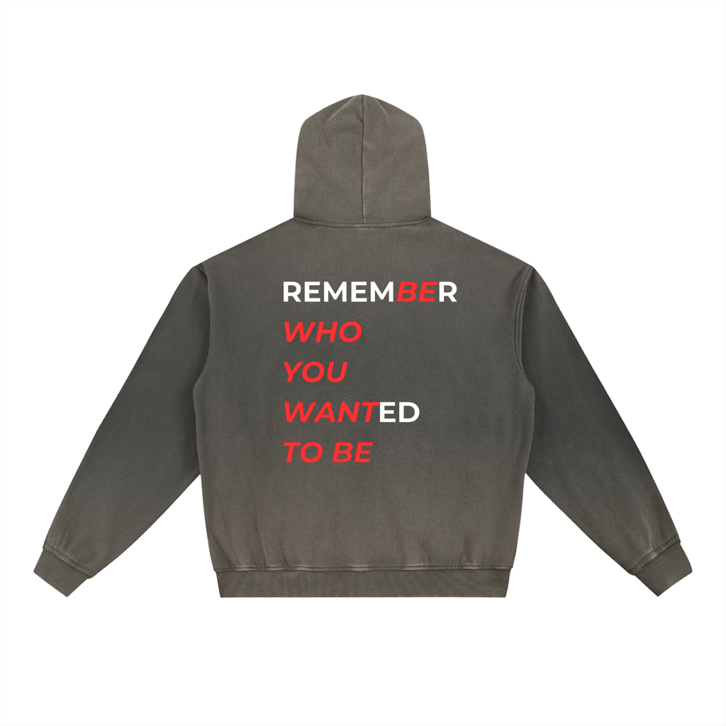 Vintage Washed Gradient Fleece Hoodie