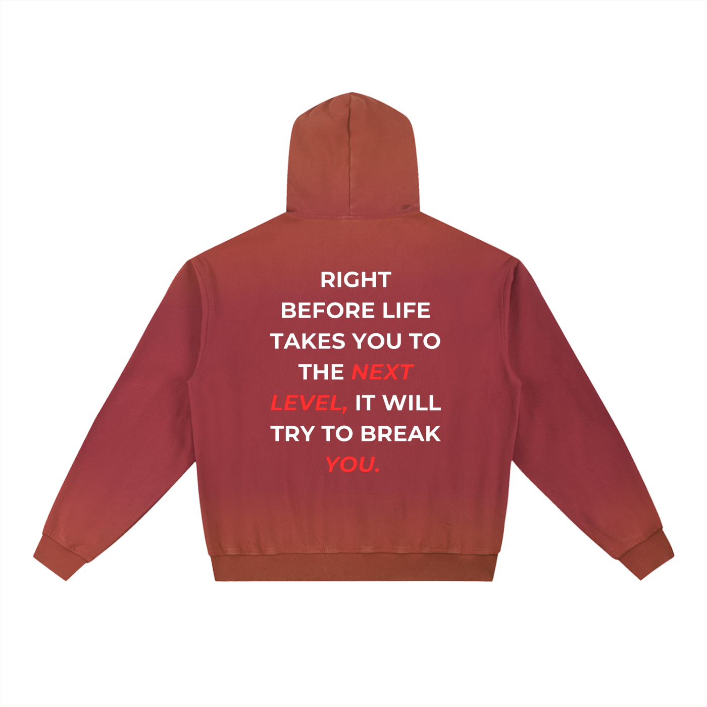 Vintage Washed Gradient Fleece Hoodie