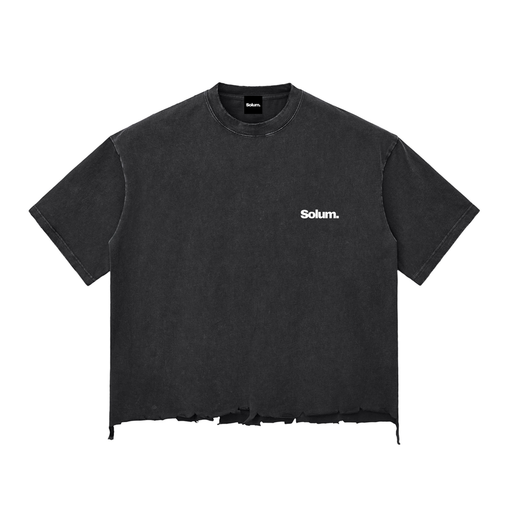 Snow Wash Raw-Hem Boxy T-shirt