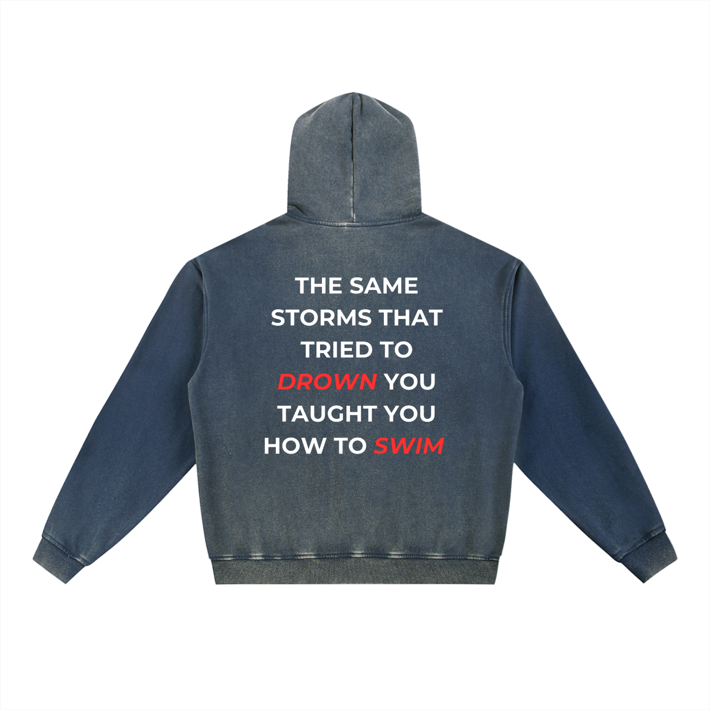 Vintage Washed Gradient Fleece Hoodie