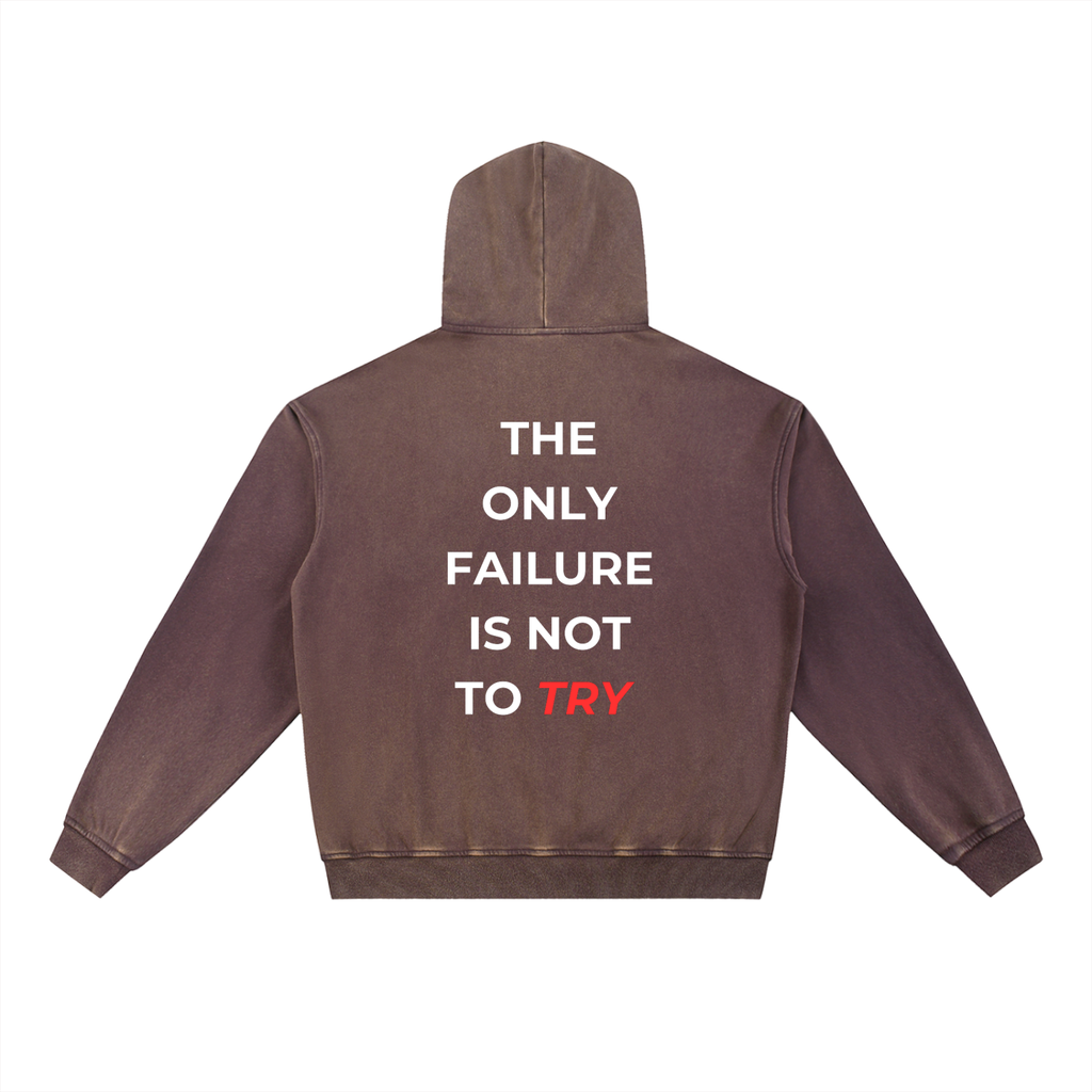 Vintage Washed Gradient Fleece Hoodie
