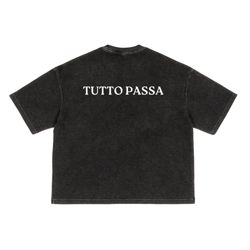 Textured Waffle Washed Boxy T-Shirt