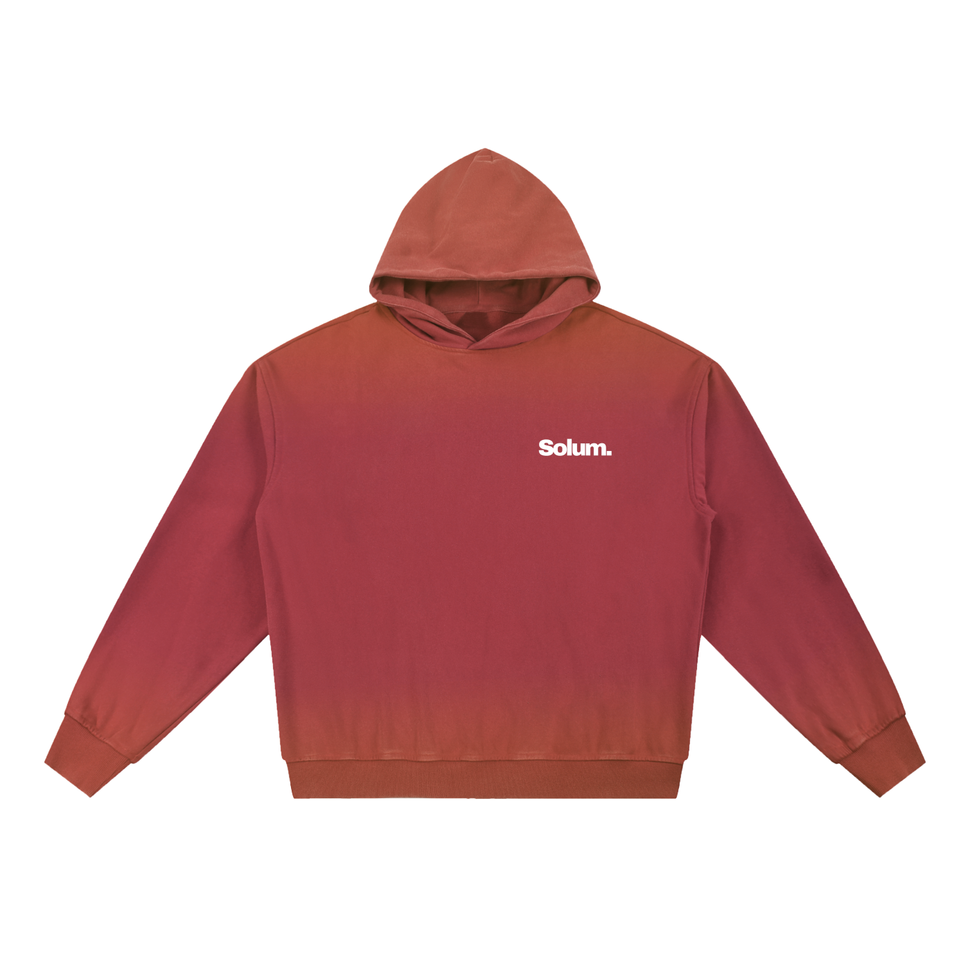 Vintage Washed Gradient Fleece Hoodie